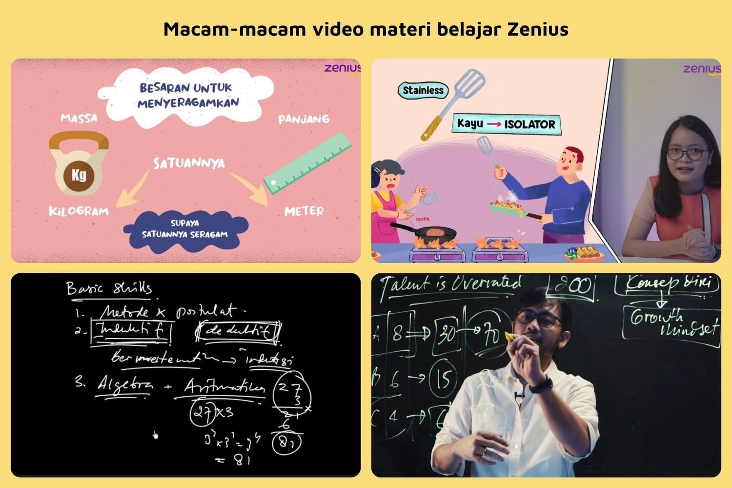kumpulan video belajar anak di Aplikasi Zenius ada berbagai macam