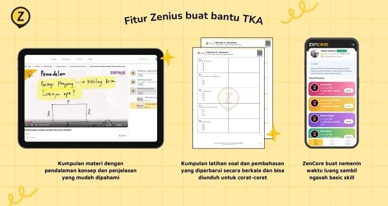 fitur yang ada di zenius buat bantu persiapan TKA SMP 2026