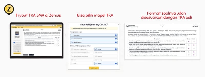 tryout tka sma zenius sudah sesuai dengan tka asli