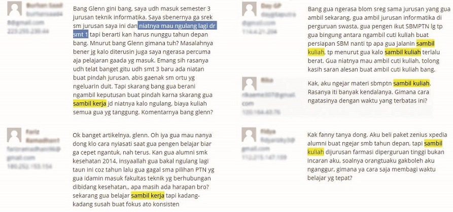 keluhan2 sbmptn