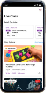 Fitur Live Class Zenius Optima