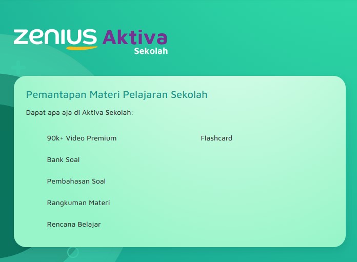 Promo Zenius Aktiva Sekolah