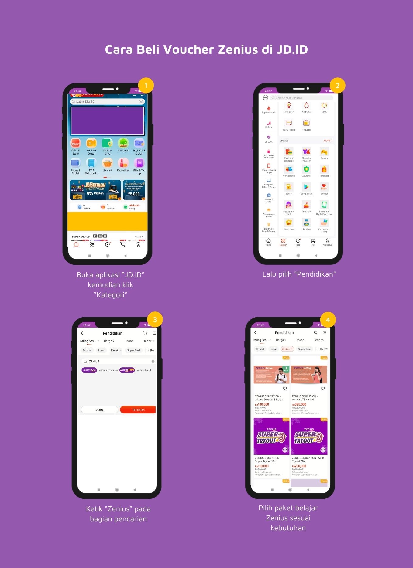 Cara Beli Voucher Zenius di Berbagai Marketplace