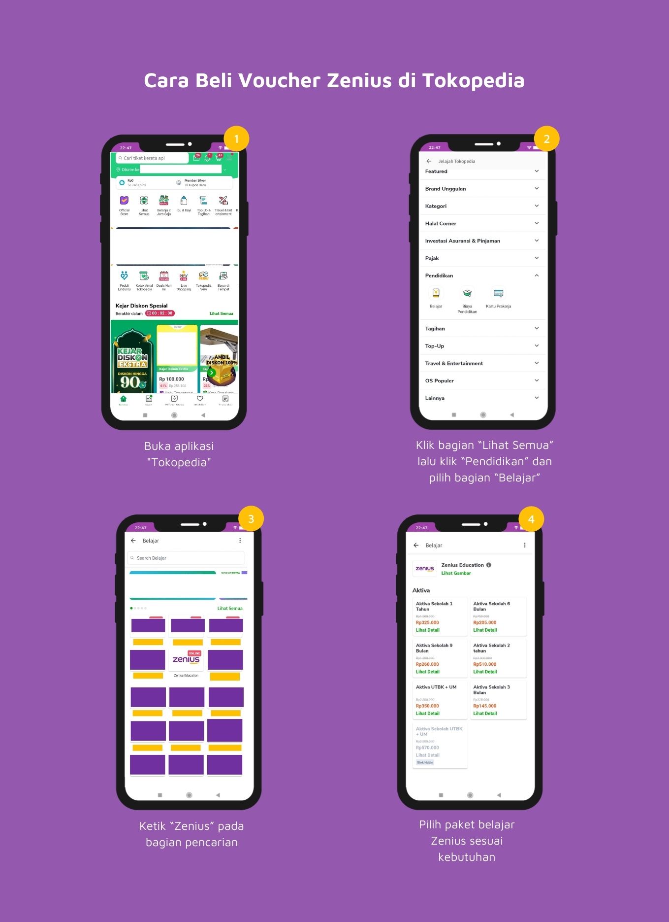 Cara Beli Voucher Zenius di Berbagai Marketplace