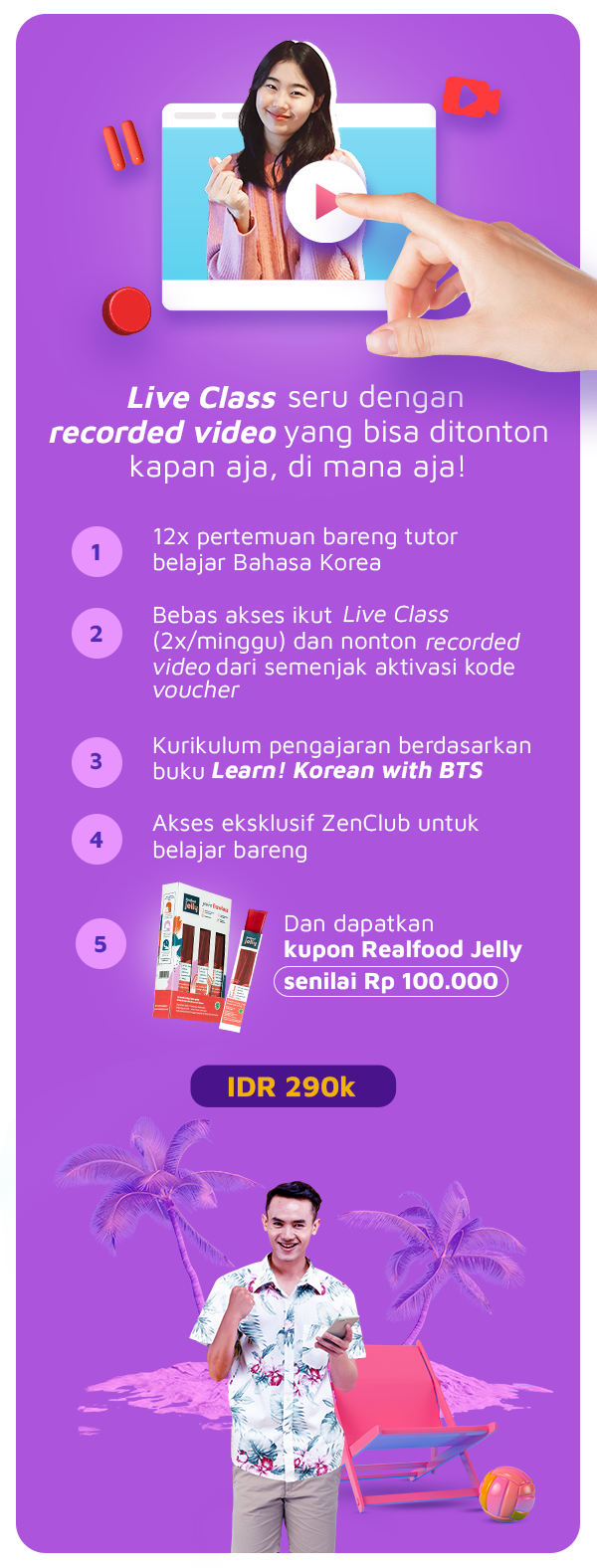 live class belajar bahasa korea zenius education 