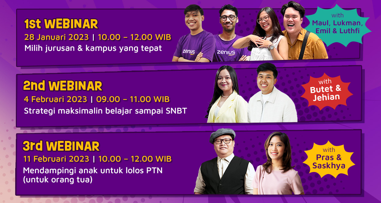 SNBT Fest Zenius, Bantu Kamu Siap untuk Menghadapi SNBT!